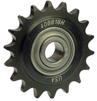 Ball Bearing Idler Sprocket 40BB18H - Chain Size 40 - 18 Teeth - 1/2" Bore