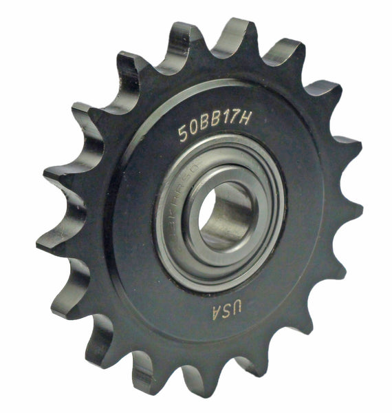 Ball Bearing Idler Sprocket 50BB17H - Chain Size 50 - 17 Teeth - 5/8" Bore